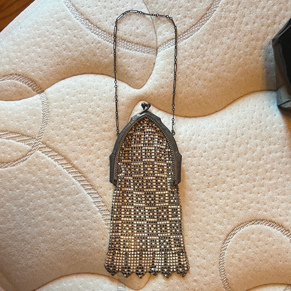 Vintage Mesh Evening Bag with Chain